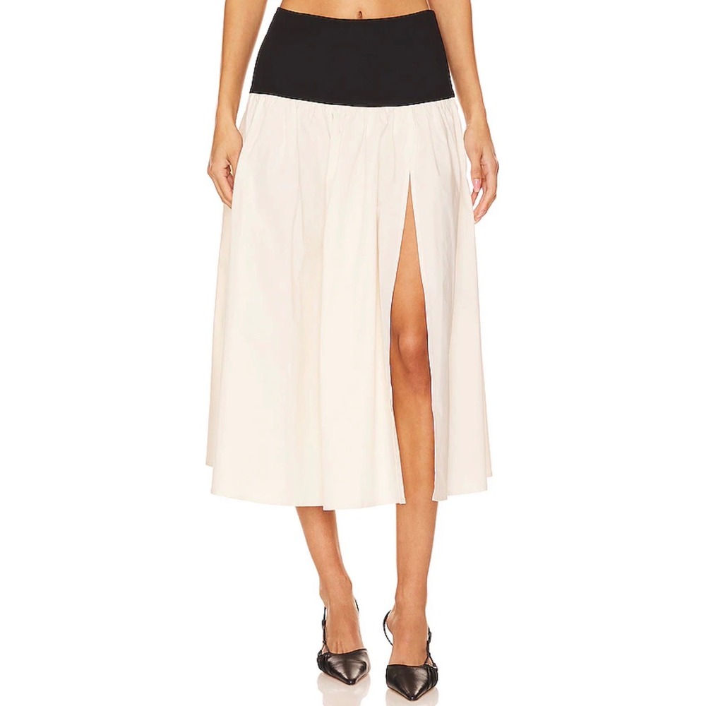 Lovers and Friends x Anja Dujaković Mac Midi Skirt in Black & Ivory Size Small